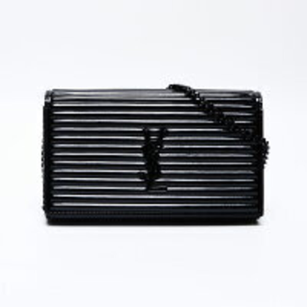Yves Saint Laurent Patent Vernis Loulou Enamel Chain Shoulder Bag Black - Picture 2 of 13